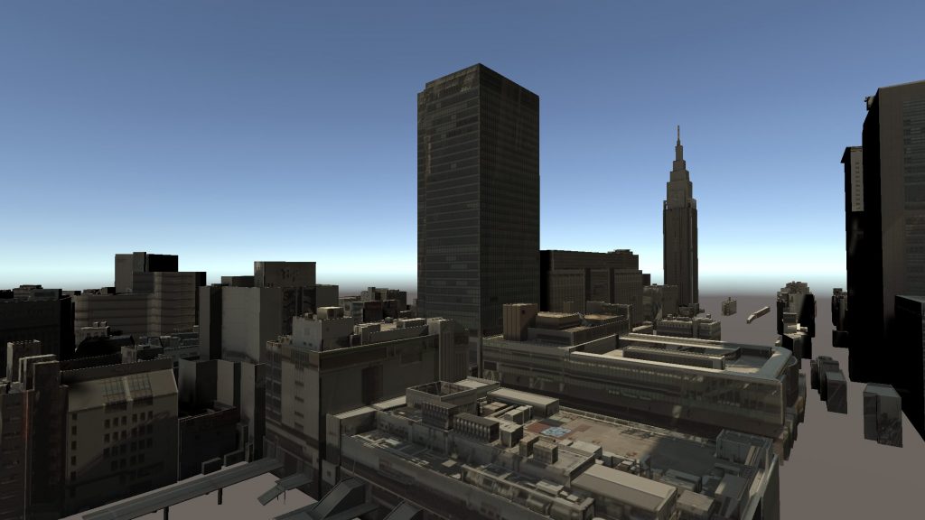 Dieses 3D-Modell von Tokio zeigt einen Teil zwischen Shinjuku und Shibuya.